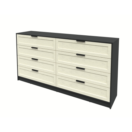 Kомод Тренд КТ-К197 (Антрацит ЛДСП/ Дуб снежный ЛМДФ) Ш1965 В1020 Г451 Kомод Тренд КТ-К197 (Антрацит ЛДСП/ Дуб снежный ЛМДФ) Ш1965 В1020 Г451